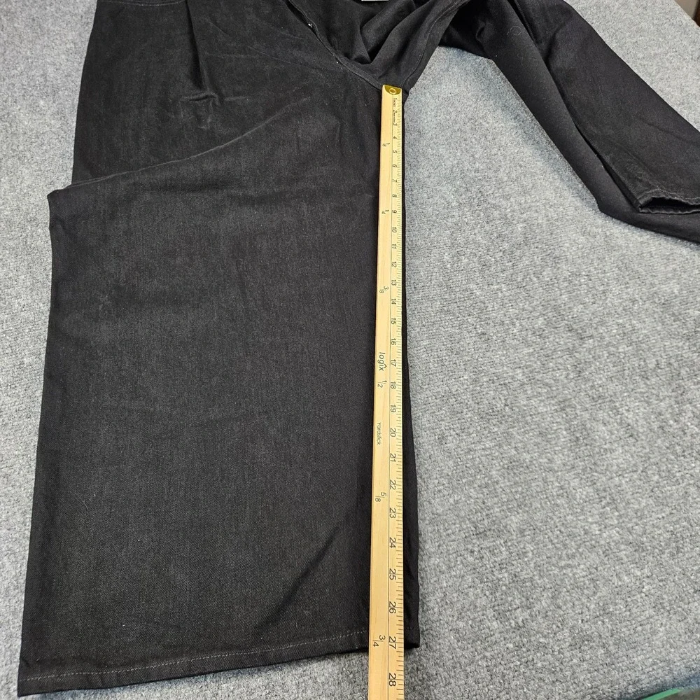 $248 Levis Wide Pleat Crop Japanese Fabric Jeans Mens 36 Black Denim NEW